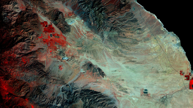 Seeing the California Desert Super Bloom from Space, Before and After Comparison